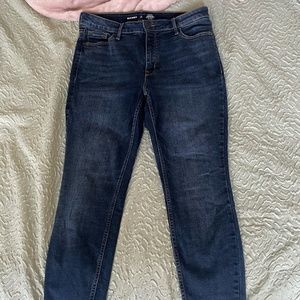 Old Navy Rockstar Super Skinny High Rise Dark Wash Jeans 12 Short